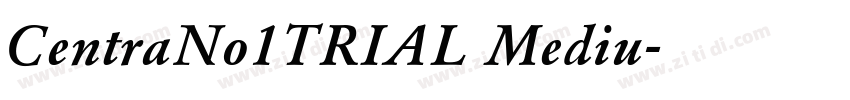 CentraNo1TRIAL Mediu字体转换